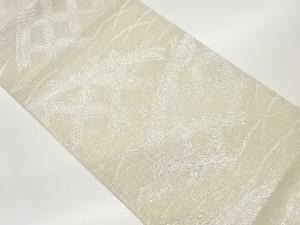 紗 光悦垣に芝模様織出し袋帯